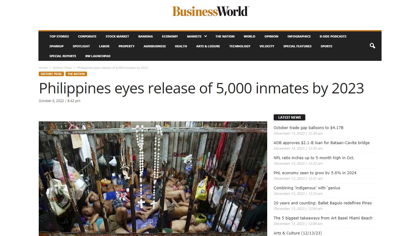 Philippines eyes release of 5,000 inmates by 2023